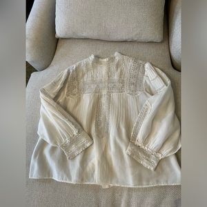 Doen white lace top size Small